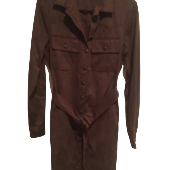 Guess  Eudokia Faux-Leather Shirt Dress nwot​​​​​ - Picture 3 of 9